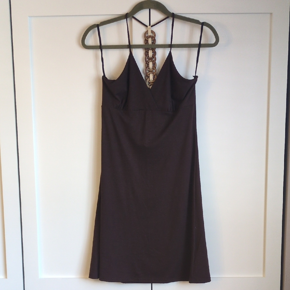 NWT Ocean Drive Chain Racerback Swim Cover Up Dress Brown Beach Mini S